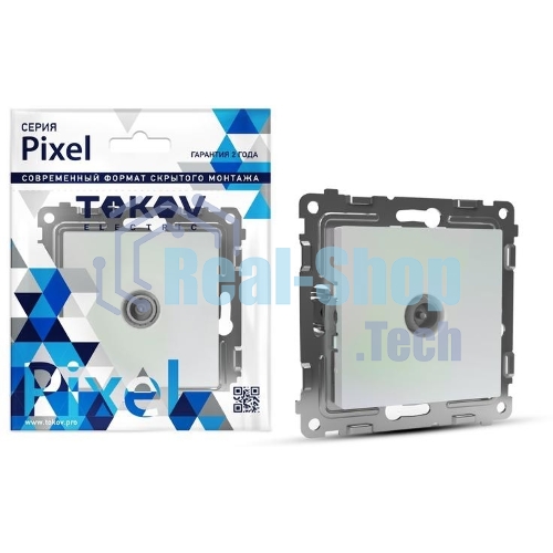 Коннектор TV TOKOV ELECTRIC СП Pixel механизм перламутр.
