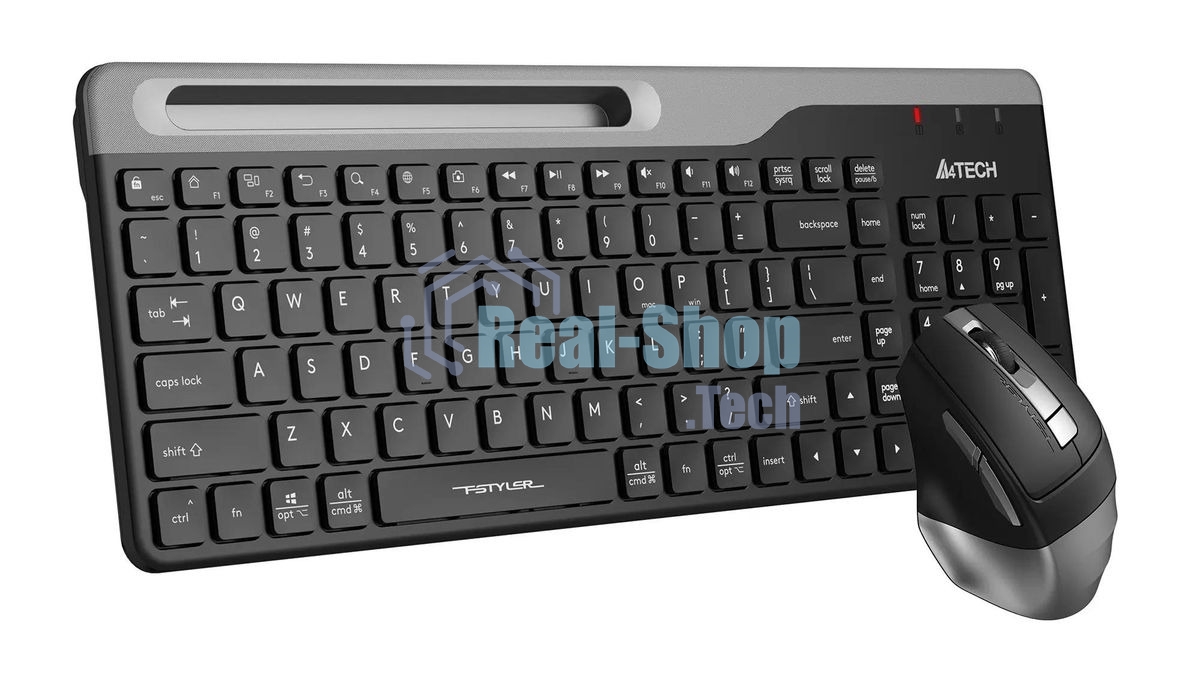Комплект клавиатура+мышь A4Tech FStyler FB2535C беспроводной, USB + Bluetooth, 2000 DPI, черный