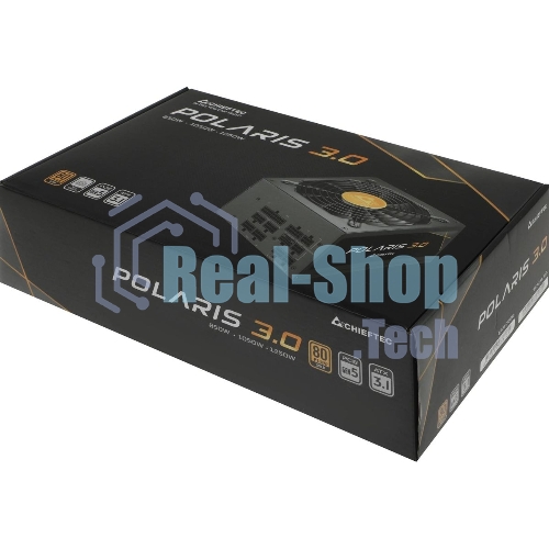 Блок питания Chieftec Polaris 3.0 PPS-850FC-A3, 850Вт, 80 PLUS Gold, 140мм, модульный, черный