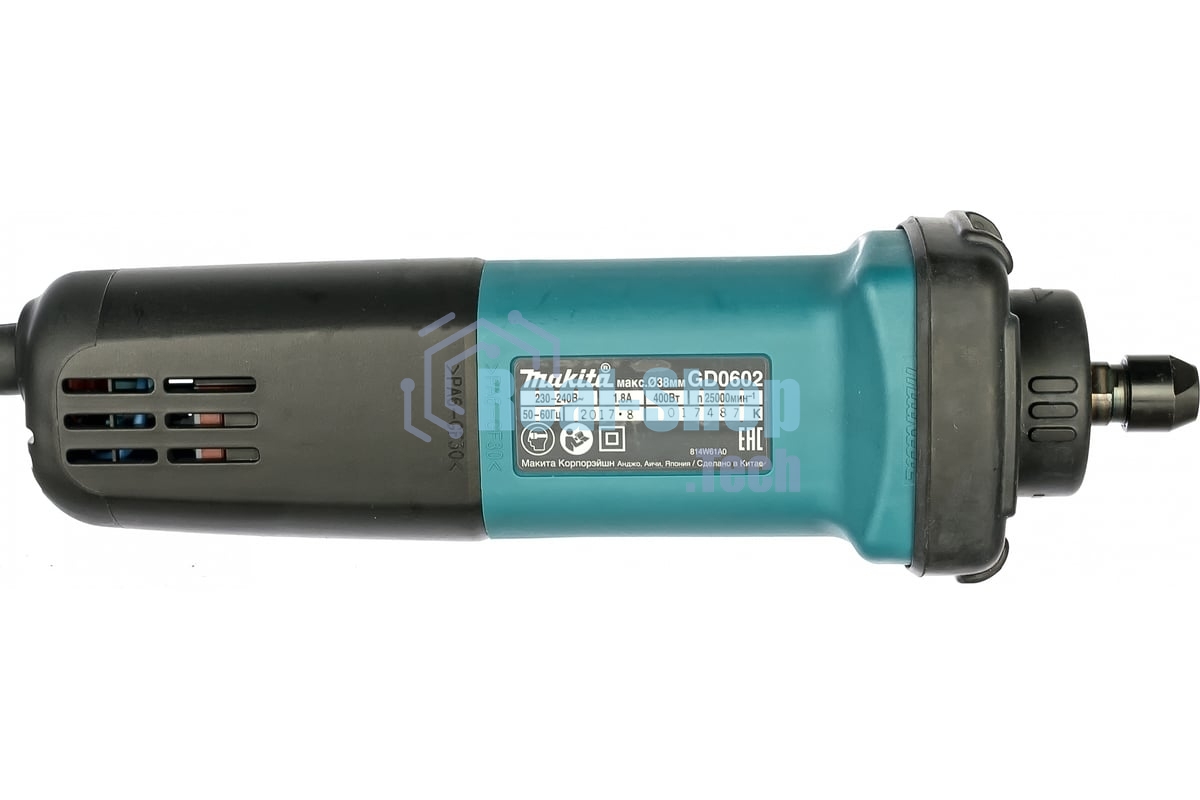 Прямошлифовальная машина (гравер) Makita GD 0602 ПШМ,400Вт,25000об\м,цанга-3\6\8мм,1.6кг,кор