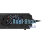 Сетевой фильтр Ippon BK-6-EU-5-10-B 5 м, 6 розеток, черный, коробка