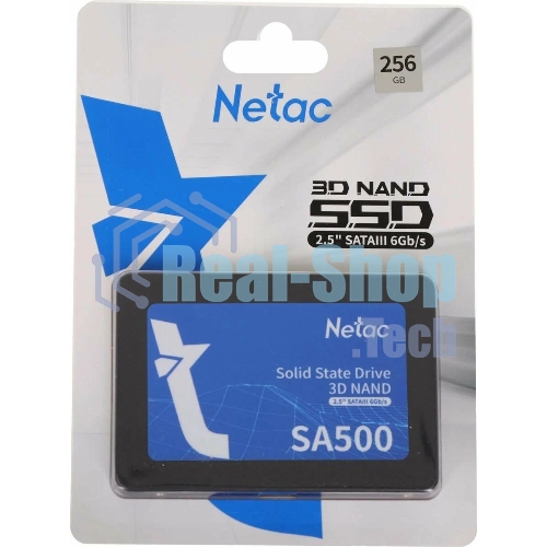Накопитель SSD Netac SA500, 256Gb, SATA III, 2.5