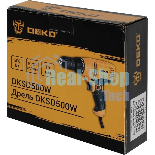 Дрель-шуруповерт Deko DKSD500W, 500 Вт, 28 Нм, щеточный