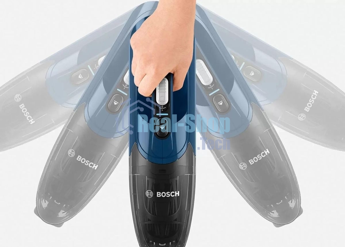 Пылесос вертикальный Bosch BCHF 2MX20 синий, питание от аккумулятора, 150 Вт, уборка сухая, пылесборник 0.4 л