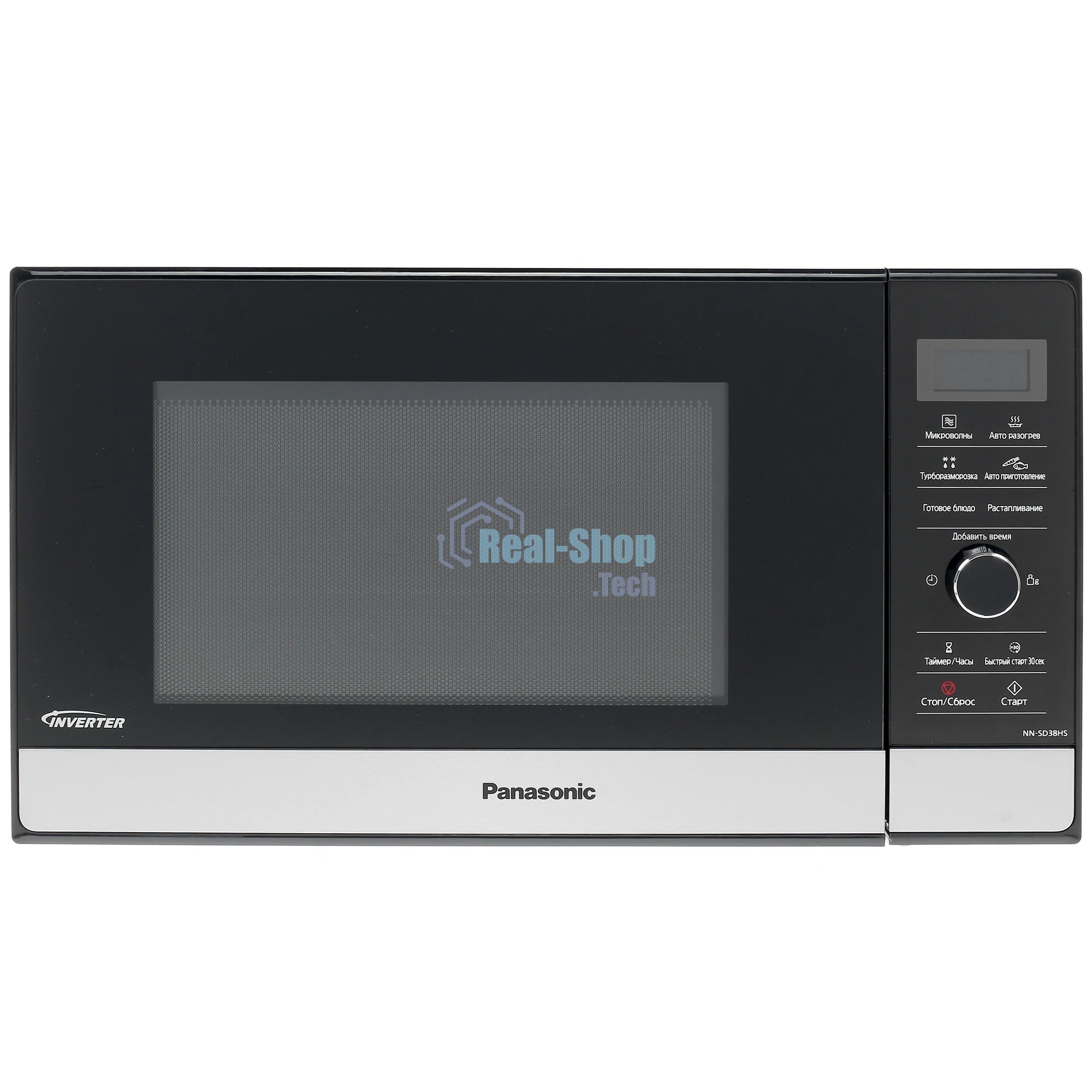 Микроволновая печь Panasonic NN-SD38HSZPE черный/серебристый, 23 л, 1000 Вт, переключатели - сенсор, поворотный механизм