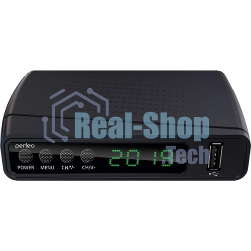 Приставка для цифрового ТВ Perfeo STREAM черный, DVB-T2, DVB-T, DVB-C, HDMI, USB 2.0 х2