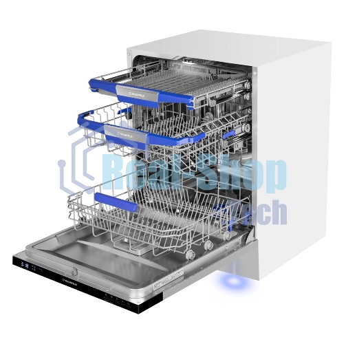 Посудомоечная машина Maunfeld MLP60230 Light Beam Inverter Wi-Fi, нержавеющая сталь, 59.5 см, 14 компл., 44 дБ, класс A+++