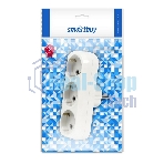 Тройник Smartbuy (SBE-16-A02-3z) 3 гнезда с заземлением плоский 16А 250B