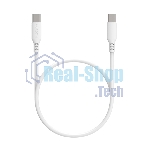 Кабель Maxvi MC-A20 white Type-C - Type-C, 2A ток макс. нагрузки 2А, макс. напряжение 5V, длина кабеля 1м, материал PVC, белый