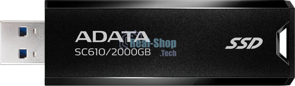 Внешний SSD ADATA SC610, 2TB, USB 3.2 Gen 2 Type-A, R/W 550/500, черный