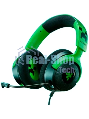 Гарнитура Razer Kraken V4 X зеленый/чёрный, проводная, подсветка