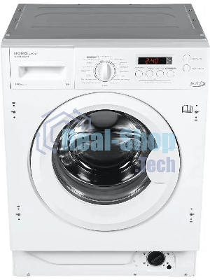 Стиральная машина встраиваемая HOMSair WMB1486WH белый, загрузка фронтальная 8 кг, 1400 об/мин, класс A