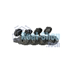 Розетка EKF RPS-020-16-230-44 PROxima четырехместная с защитными крышками каучуковая 230В 2P+PE 16A IP44