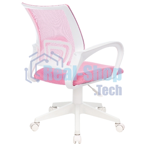 Кресло Бюрократ CH-W695NLT TW-06A TW-13A розовый, сетка/ткань, 120 кг, механизм качания