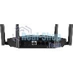 Двухдиапазонный роутер MERCUSYS MR80X AX3000 Wi-Fi 6, до 574 Мбит/с на 2,4 ГГц + до 2402 Мбит/с на 5 ГГц,4 фиксированные внешние антенны, 3 гигабитных порта LAN, 1 гигабитный порт WAN