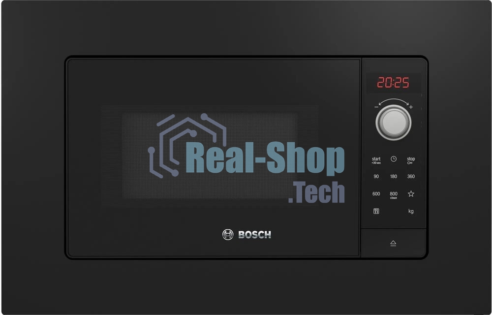 Встраиваемая микроволновая печь Bosch BFL623MB3 черный/серебристый, 20 л, 800 Вт, переключатели - сенсор, поворотный механизм