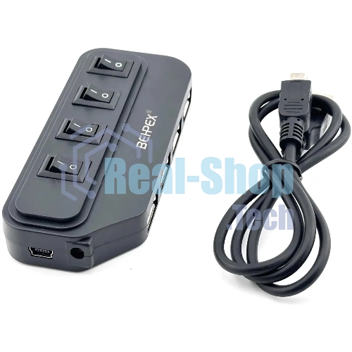 USB-концентратор Behpex BPH-1907, USB 2.0, USB 4 порта, USB