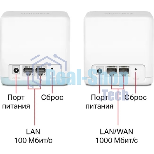 Mesh Wi-Fi система Mercusys Halo H32G(2-pack) AC1200, до 300 Мбит/с на 2,4 ГГц + до 867 Мбит/с на 5 ГГц, комплект 2 шт