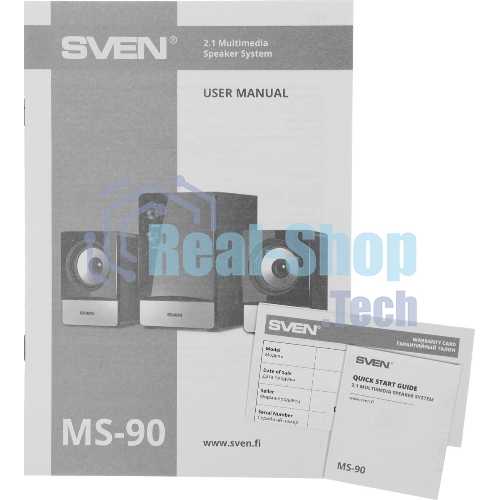 Акустическая система SVEN MS-90 черный (2x2.5W+ сабвуфер 5W, дерево)