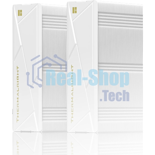 Кулер для процессора Thermalright Royal Pretor 130 Ultra White (4-pin PWM, 158mm, Ni/Cu, 7x6mm, 1x120mm ARGB +1x130mm, 69CFM/81.88CFM, 27dBA/28.3dBA, 2150RPM/1750RPM, S: 1200, 1700, 1851, 115X, 2011, 2066, AM4, AM5, white)