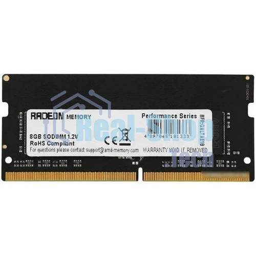 Оперативная память AMD Radeon R9, DDR4, 4GB (1x4GB), 3200 MHz, CL22, без радиатора, SO-DIMM, OEM