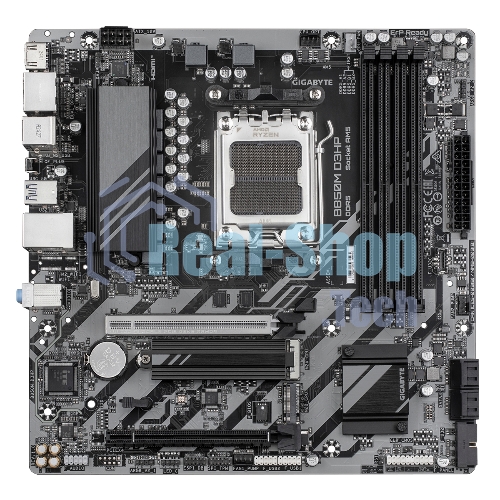 Материнская плата Gigabyte B850M D3HP, AM5, AMD B850, 4xDDR5, 4xSATA, 2xM.2, 1xPCIe 5.0 x16, 1xPCIe 3.0 x4, 1xHDMI, 2xDP, 1x 1Gb LAN, 3xUSB-A 3.2 Gen 1, 2xUSB-A 2.0, 1xUSB-C 3.2 Gen 1, 3x3.5 мм, 7.1, mATX