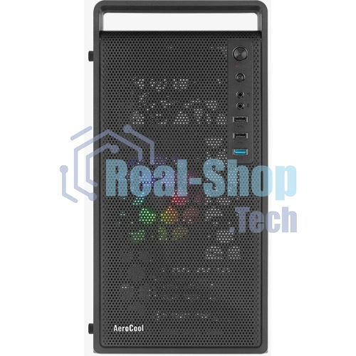 Компьютерный корпус MiniTower Aerocool/Formula CS-109-G-BK-v1 (mATX, USB3x1, USB2x2, 120мм RGb fan, без БП) (4711099472376)
