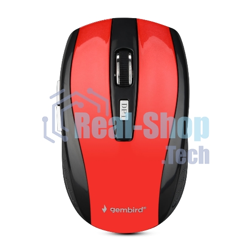 Мышь беспроводная Gembird MUSW-330-3 красный, 2400 dpi, радиоканал, USB, кнопки - 6
