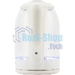 Чайник электрический StarWind SKG1056 1.8 л, 2000 Вт, белый/прозрачный