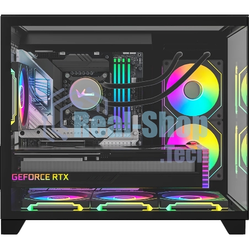 Компьютерный корпус AeroCool/Formula Crystal Z9ML Floe черный без БП mATX 4x120мм 2xUSB 3.0 audio bott PSU