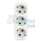 Тройник Smartbuy (SBE-16-A02-3z) 3 гнезда с заземлением плоский 16А 250B