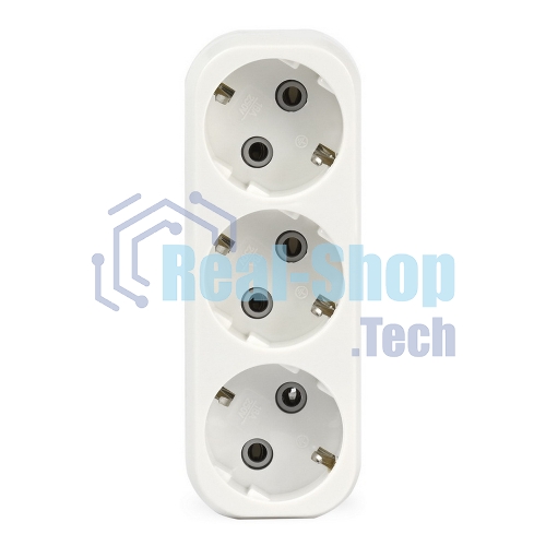 Тройник Smartbuy (SBE-16-A02-3z) 3 гнезда с заземлением плоский 16А 250B