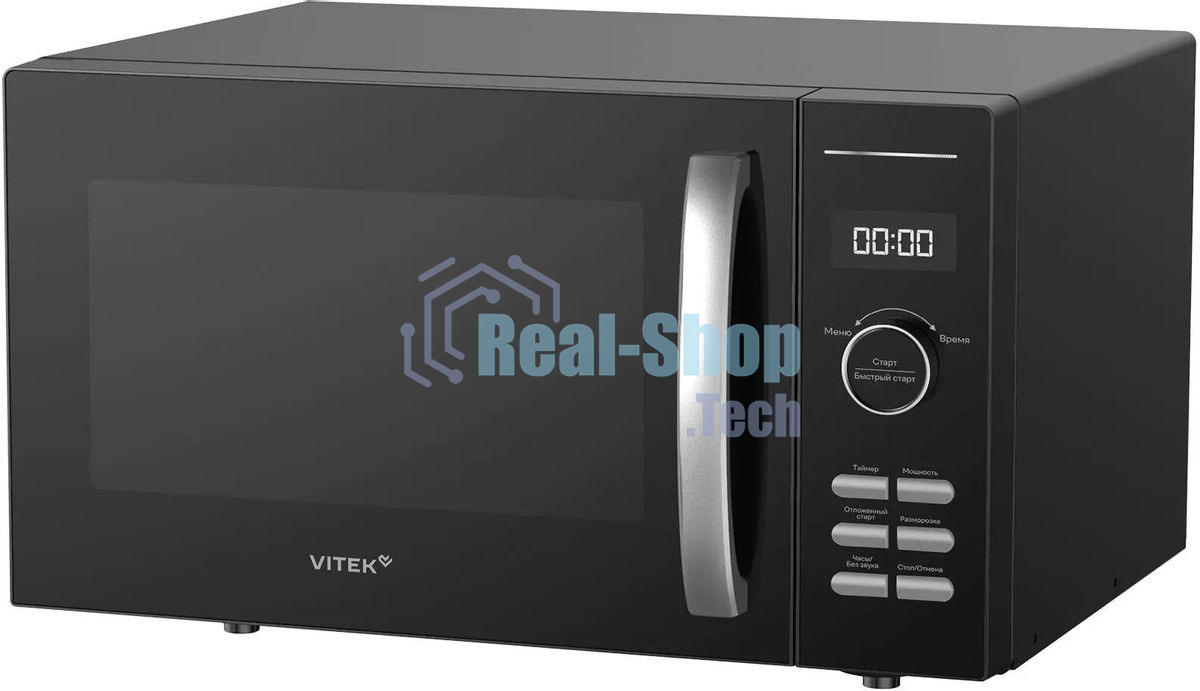 Микроволновая печь Vitek VT-MW1425 черный, 25 л, 900 Вт, переключатели - кнопки, поворотные переключатели