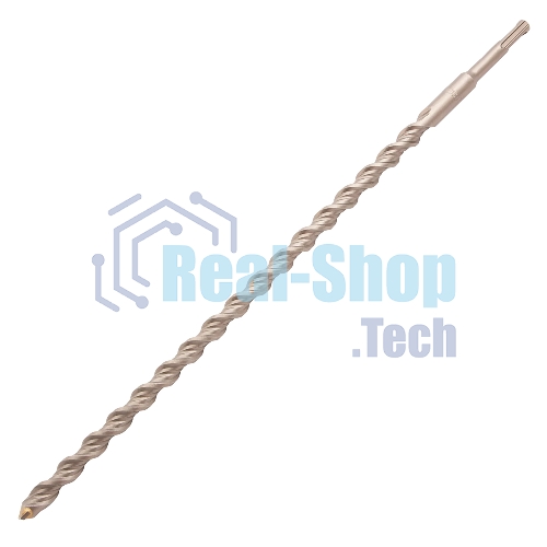 Бур по бетону Denzel двойная спираль, Cobalt W-tip, 16x460 мм, SDS PLUS