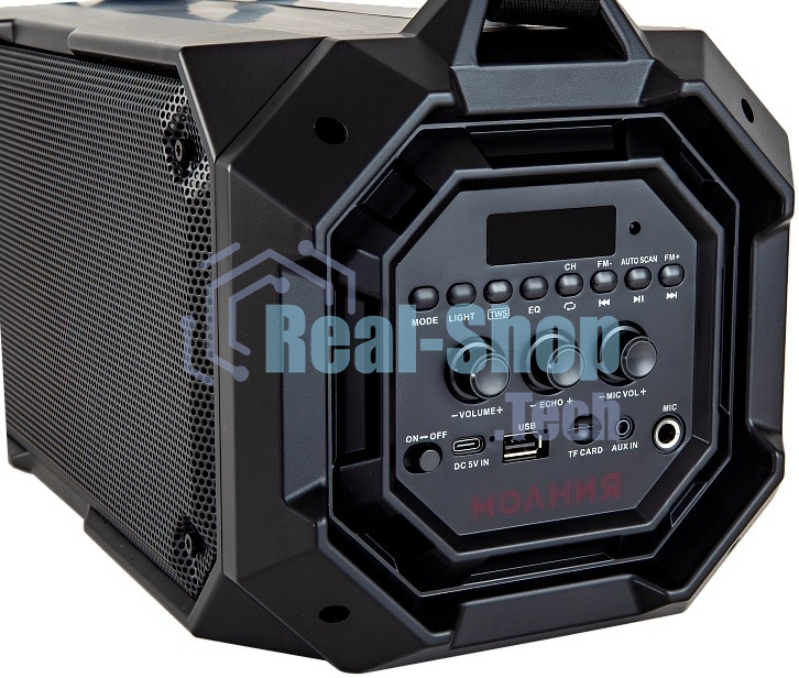 Колонка портативная Ural Молния Молния 600 черный 60W 2.0 BT/3.5Jack 3000mAh