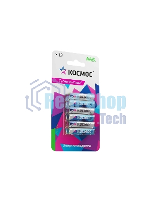 Элемент питания Космос LR03 (АAA) 1.5V Alkaline 12BL