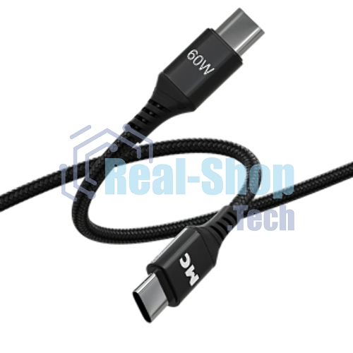 Кабель MORE CHOICE (4620202554093) K69aa 2м USB 3.0A PD 60W для Type-C Type-C- 2м, черный