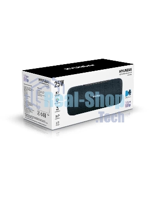 Колонка портативная Hyundai H-PS1021 черный/черный 25 Вт 1.0 BT 10м 1500mAh