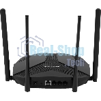 Двухдиапазонный роутер MERCUSYS MR80X AX3000 Wi-Fi 6, до 574 Мбит/с на 2,4 ГГц + до 2402 Мбит/с на 5 ГГц,4 фиксированные внешние антенны, 3 гигабитных порта LAN, 1 гигабитный порт WAN