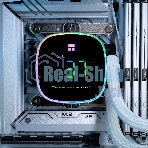Система жидкостного охлаждения Thermalright Frozen Horizon 240 Digital (240мм, LED temp., White, ARGB/Fans: 2x120мм, 68.9CFM, 28.2dBA, 2000RPM/Pump height 53.2мм, Rad thickness 27мм/S: 1700, 1200, 1851, 115X, AM5, AM4)