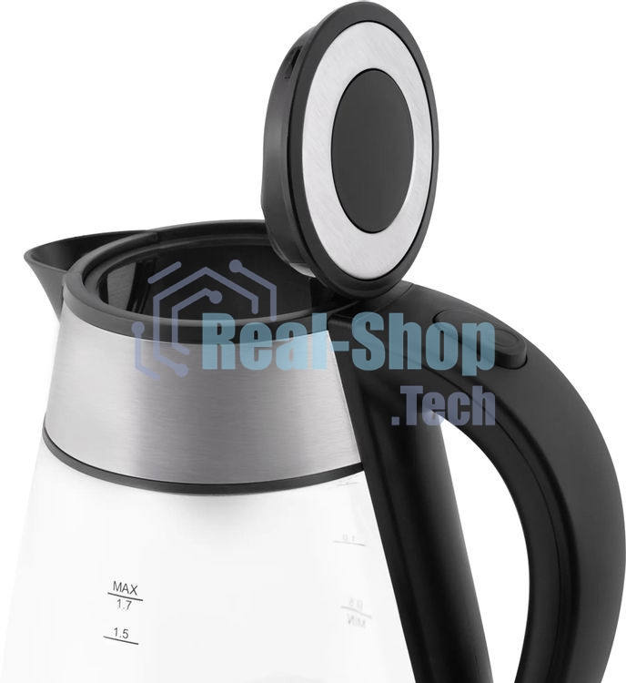 Чайник Vitek VT-7037(TR) Мощность 2200 Вт Макс. объем 1,7 л Корпус из термостойкого стекла.