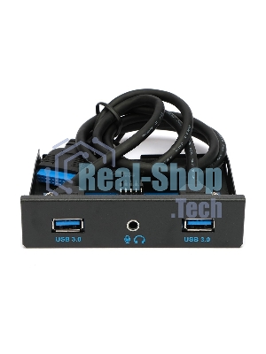 Планка на переднюю панель Gembird FP3.5-USB3-2A-HDA, USB, 2xUSB-A 3.0 + 1xJack 3.5мм, 3.5