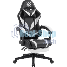 Кресло Defender Aspect черный, экокожа, 120 кг, подставка для ног, механизм качания