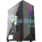Компьютерный корпус Bloody BD-CC106F черный без БП ATX 4x120мм 1xUSB 2.0 1xUSB 3.0 audio bott PSU