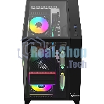 Компьютерный корпус AeroCool/Formula Crystal Z9ML Floe черный без БП mATX 4x120мм 2xUSB 3.0 audio bott PSU