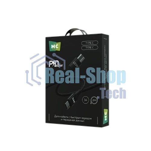 Кабель MORE CHOICE (4620202554093) K69aa 2м USB 3.0A PD 60W для Type-C Type-C- 2м, черный