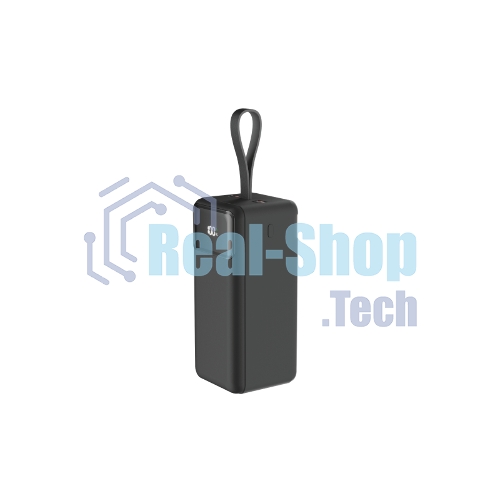 Портативный аккумулятор OLMIO M-50, 50000mAh, 22.5W, QuickCharge3.0/PowerDelivery, LCD, фонарик, черный