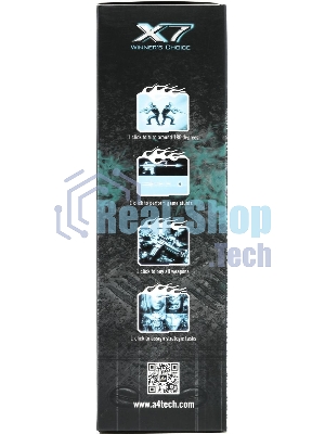 Мышь проводная A4Tech XL-750BH черный, 3600 dpi, USB, кнопки - 7