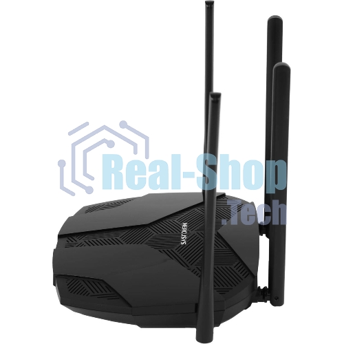 Двухдиапазонный роутер MERCUSYS MR80X AX3000 Wi-Fi 6, до 574 Мбит/с на 2,4 ГГц + до 2402 Мбит/с на 5 ГГц,4 фиксированные внешние антенны, 3 гигабитных порта LAN, 1 гигабитный порт WAN