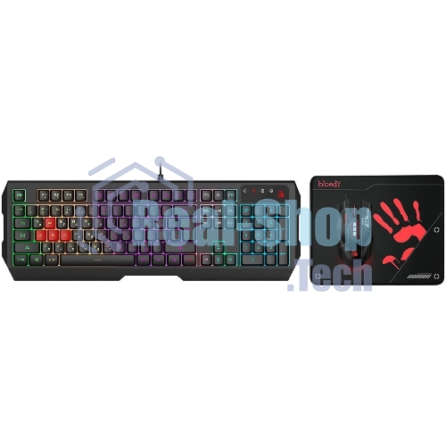 Комплект клавиатура+мышь A4Tech Bloody B1700 проводной, USB, 6000 DPI, чёрный